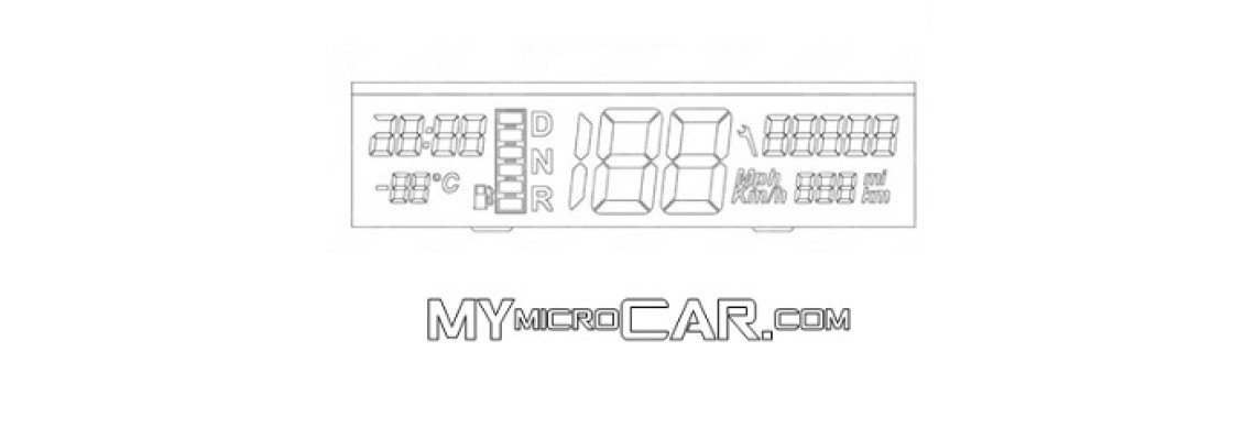 DISPLAY LCD STRUMENTAZIONE CRUSCOTTO - MICROCAR MC1 - MC2