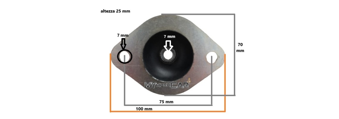 SILENT BLOCK SUPPORTO MOTORE - MICROCAR (ALTA RESISTENZA)