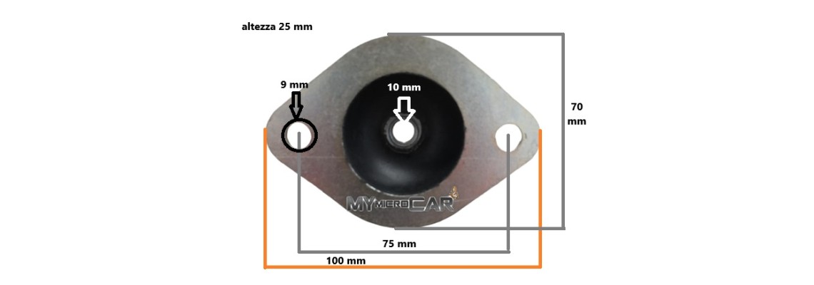 SILENT BLOCK SUPPORTO MOTORE - AIXAM - MINAUTO (ALTA RESISTENZA)