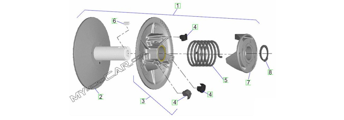 VARIATORE - LATO CAMBIO - AIXAM - MINAUTO - GRECAV (USATO)